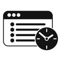 Web data plan icon simple vector. Banking folder