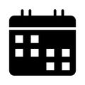 Calendar vector glyph flat icon Royalty Free Stock Photo