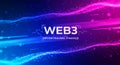 Web3 Decentralized Finance with Futuristic Neon Particle Design