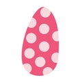 Decorative Easter egg decorated with polka dots.