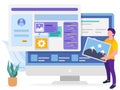 Male Front end developer designing dashboard