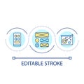 Web design blueprint loop concept icon Royalty Free Stock Photo