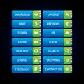 Web Design buttons Theme Royalty Free Stock Photo