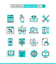 Web design, coding, responsive, app development and more. Plain Royalty Free Stock Photo