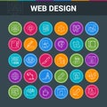 Web Design colorful icon set