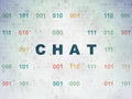 Web design concept: Chat on Digital Data Paper background Royalty Free Stock Photo