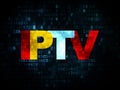 Web design concept: IPTV on Digital background