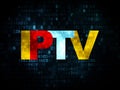 Web design concept: IPTV on Digital background