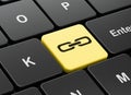 Web design concept: Link on computer keyboard background Royalty Free Stock Photo