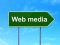 Web design concept: Web Media on road sign background Royalty Free Stock Photo
