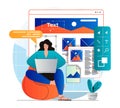 Web design concept in modern flat design. Royalty Free Stock Photo