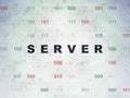 Web design concept: Server on Digital Data Paper background Royalty Free Stock Photo