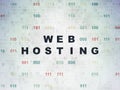 Web design concept: Web Hosting on Digital Data Paper background Royalty Free Stock Photo