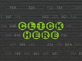 Web design concept: Click Here on wall background Royalty Free Stock Photo