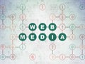 Web design concept: Web Media on Digital Data Paper background Royalty Free Stock Photo