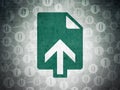 Web design concept: Upload on Digital Data Paper background Royalty Free Stock Photo