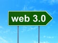 Web design concept: Web 3.0 on road sign background Royalty Free Stock Photo