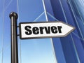 Web design concept: sign Server on Building background Royalty Free Stock Photo