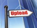 Web design concept: sign Upload on Building background Royalty Free Stock Photo