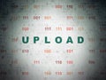Web design concept: Upload on Digital Data Paper background Royalty Free Stock Photo