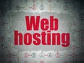Web design concept: Web Hosting on Digital Paper Royalty Free Stock Photo