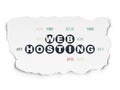 Web design concept: Web Hosting on Torn Paper Royalty Free Stock Photo