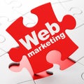 Web design concept: Web Marketing on puzzle background Royalty Free Stock Photo