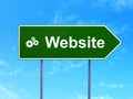 Web design concept: Website and Gears on road sign Royalty Free Stock Photo