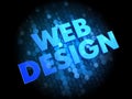 Web Design on Dark Digital Background.