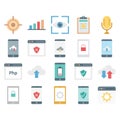 Web Design, Data and Development Isolated Vector Icons Royalty Free Stock Photo