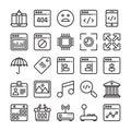 Web Design and Development Colored Vector Icons 7 Royalty Free Stock Photo