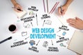 Web Design and Development concept. The meeting at the white office table Royalty Free Stock Photo