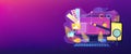Web design development header or footer banner Royalty Free Stock Photo