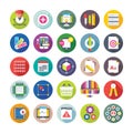 Web Design and Development Vector Icons 9 Royalty Free Stock Photo