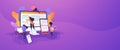 Web design development web banner concept. Royalty Free Stock Photo