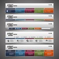 Web Design Elements - Header Designs Royalty Free Stock Photo