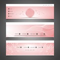 Web Design Elements - Header Designs with Abstract Pattern Royalty Free Stock Photo