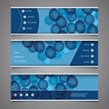 Web Design Elements - Header Designs with Bubbles Royalty Free Stock Photo