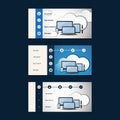 Web Design Elements - Header Designs with Cloud Computing Concept Royalty Free Stock Photo