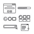 Web design elements icons set user interface website design Royalty Free Stock Photo