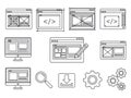 Web design elements and tools isolated on white background Royalty Free Stock Photo