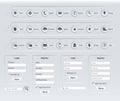 Web design forms and icons with text labels Royalty Free Stock Photo