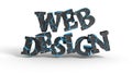 WEB DESIGN fragmented writing background, 3d rendering