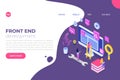 Web design and Front end development isometric concept. Royalty Free Stock Photo