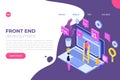 Web design and Front end development isometric concept. Royalty Free Stock Photo