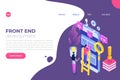 Web design and Front end development isometric concept. Royalty Free Stock Photo