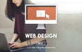 Web Design Homepage Internet layout Software Concept Royalty Free Stock Photo