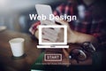 Web Design Homepage Internet layout Software Concept Royalty Free Stock Photo