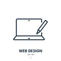 Web Design Icon. Website, Webpage, Developer. Editable Stroke. Vector Icon Royalty Free Stock Photo