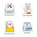 Web design icons collection Royalty Free Stock Photo